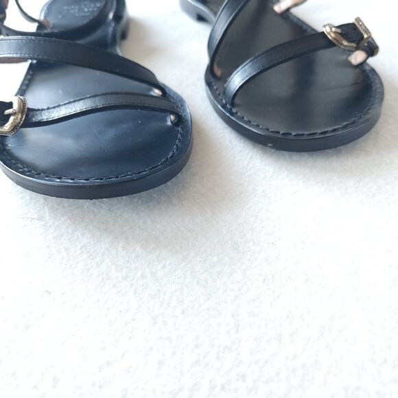 Sezane Black Leather Sandals - Picture 5 of 8